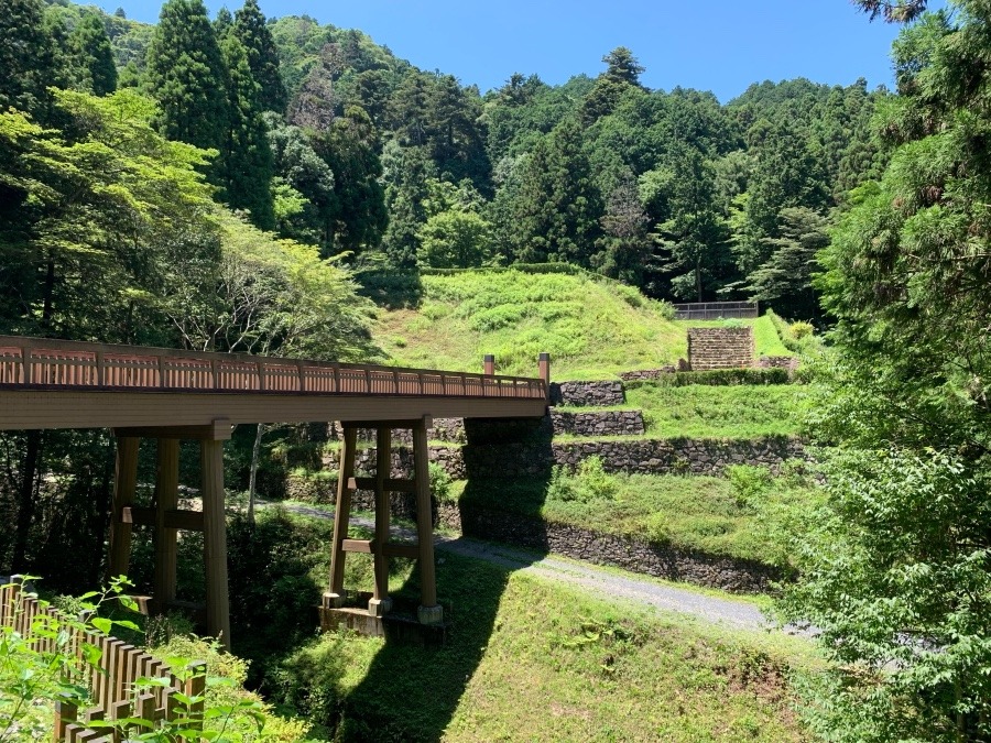 石段に感じる山の城跡