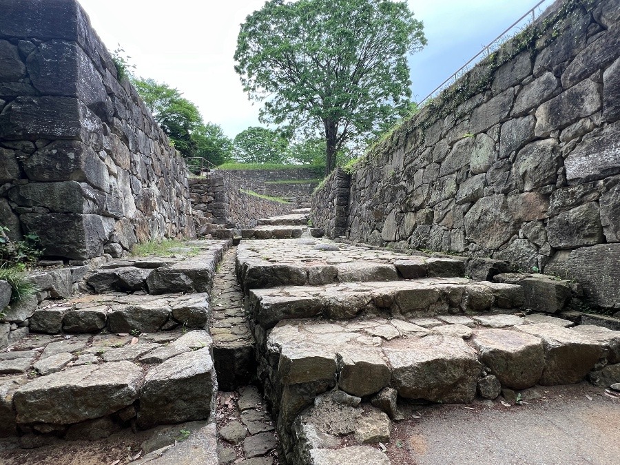 新緑の金山城　大手虎口