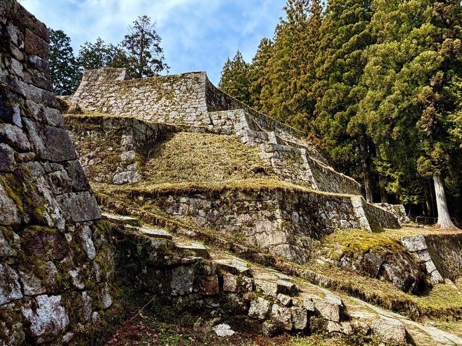 「霧ヶ城」の見事な六段壁