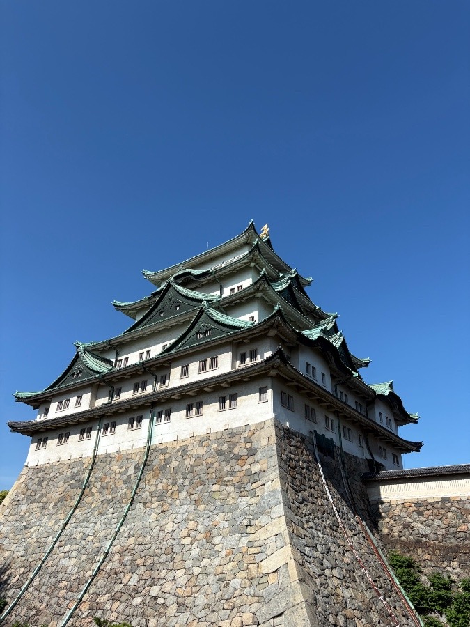壮大な石垣の名古屋城
